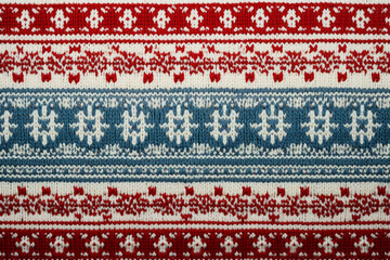 Retro handmade Christmas sweater knit texture. Generative AI