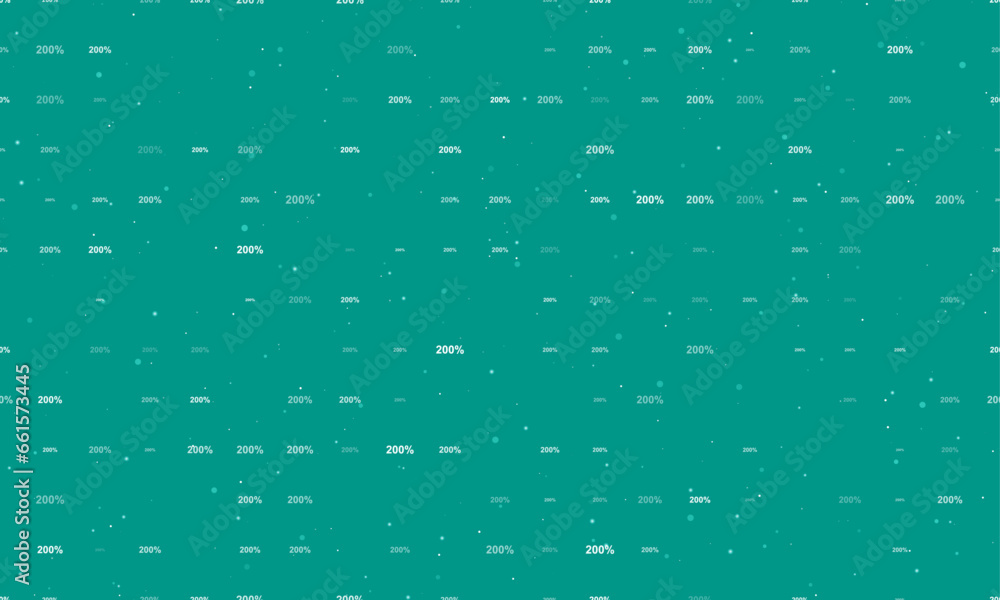 Poster seamless background pattern of evenly spaced white 200 percent symbols of different sizes and opacit