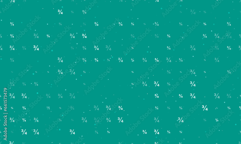 Poster seamless background pattern of evenly spaced white three quarters symbols of different sizes and opa