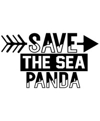 save the sea panda svg