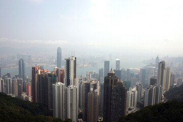 city skyline hong kong