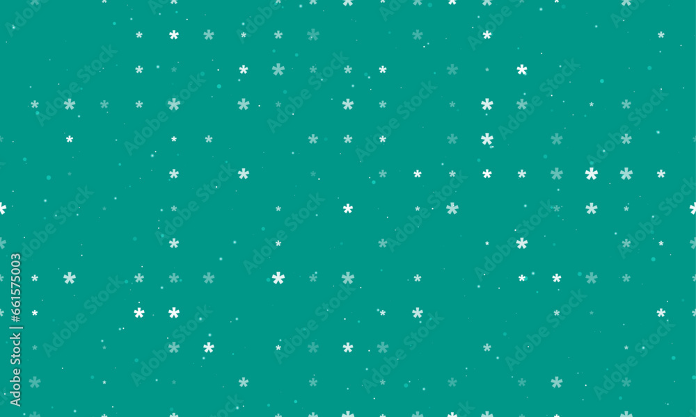 Poster seamless background pattern of evenly spaced white multiply symbols of different sizes and opacity. 