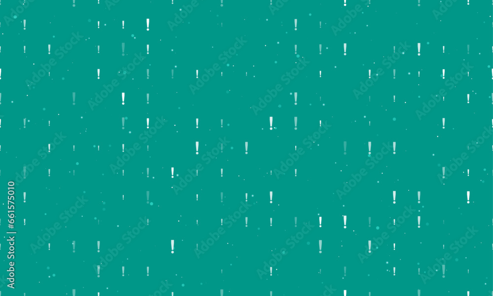 Aufkleber seamless background pattern of evenly spaced white exclamation symbols of different sizes and opacit