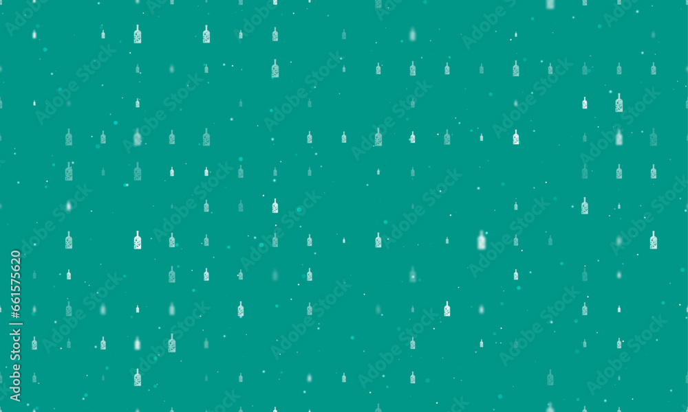 Poster seamless background pattern of evenly spaced white a branch in a bottle symbols of different sizes a