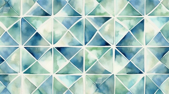 Natural organic tile design with a diamond shaped geo.Generative AI