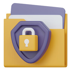 Secure File Storage Cyber security icon set