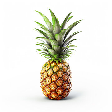 Pineapple fruit isolated photo on white background