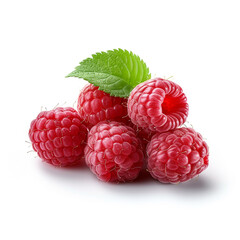 Raspberry fruit isolated photo on white background