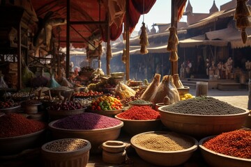 spices at the market, Generative AI