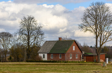 Fototapeta premium village house in Latvia