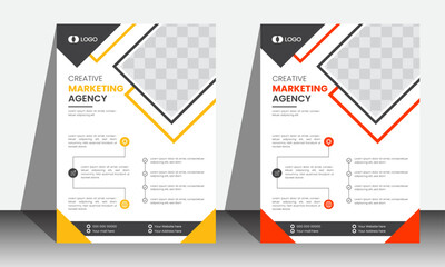 Corporate business flyer template. Modern business flyer layout.