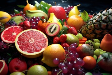 Naklejka na ściany i meble fruits and vegetables, Generative AI