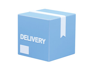 Delivery box icon 3d rendering element