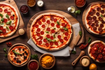 pizza and ingredients