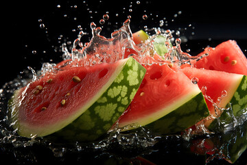 watermelon in water