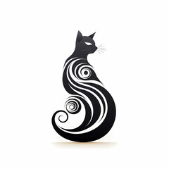 black and white cat (generative ai)