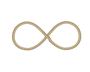 gold rope isolated on white background