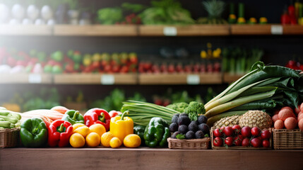 background image for an in app banner supermarket fresh, generative ai