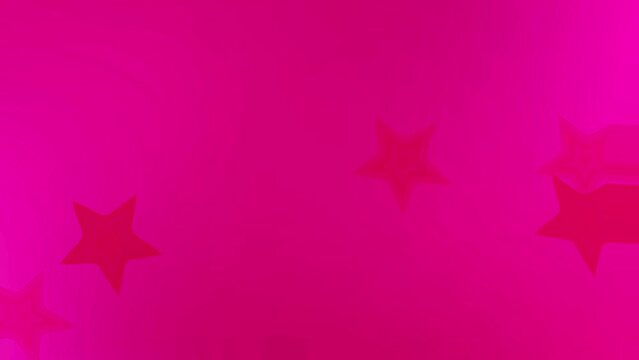 Fast moving stars on a pink abstract background.