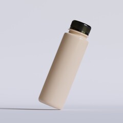 Cool Brew Coffee Bottle with a black color cup and realistic render