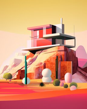 A surrealist masterpiece, the house on the cliff paints a wild and fluid portrait of art and design, perched on the edge of reality and daring us to let go of our preconceived notions