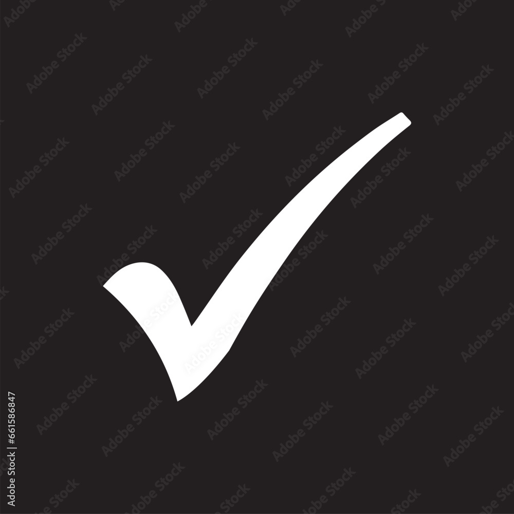 Poster check mark icon vector. check mark sign symbol vector. check mark vector icon illustration isolated 