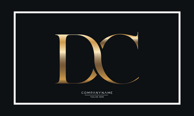 DC or CD Alphabet Letters Logo Monogram Vector