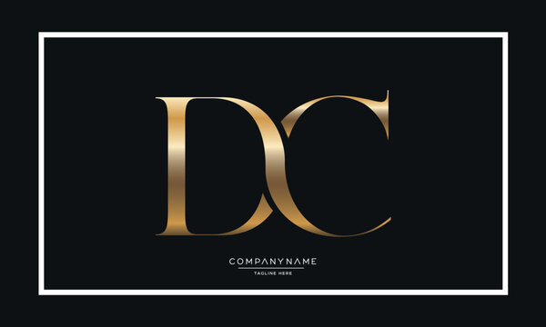 DC or CD Alphabet Letters Logo Monogram Vector
