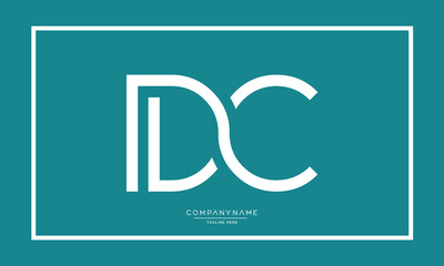 DC or CD Alphabet Letters Logo Monogram Vector