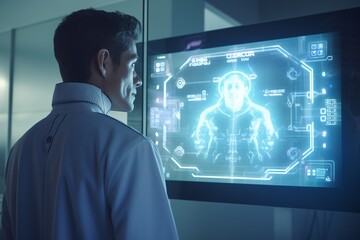 doctor looking at ray, Generative AI