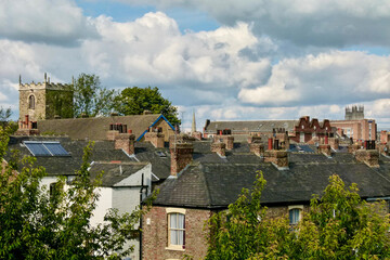 Panoramic view of York cityscape as seen from the city wall
