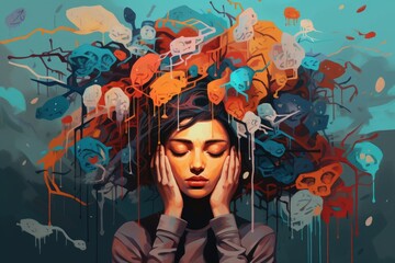 Woman with obsessive thoughts