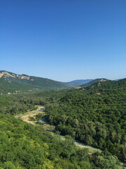 Scenc view of landscape at Ujarma Fortress in Georgia