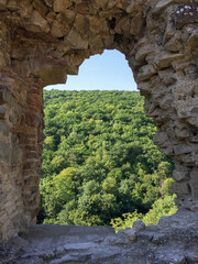 Scenc view of landscape at Ujarma Fortress in Georgia