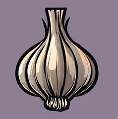 Food Series_Garlic_Garlic Illustration_ Menu Illustration 