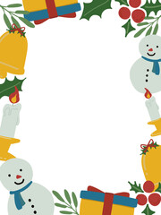 Obraz premium 테두리틀,테두리이미지,크리스마스선물,크리스마스,christmas, xmas,christmaspresent,christmasgift, 크리스마스장식,프레임,크리스마스 프레임