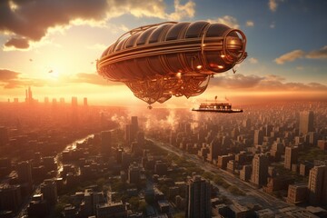 ufo over the city, Generative AI