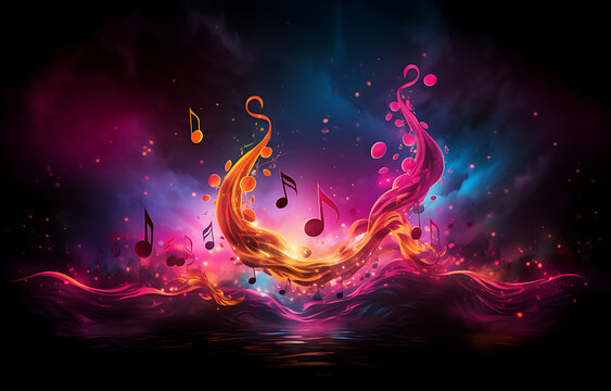 Music Background With Notes