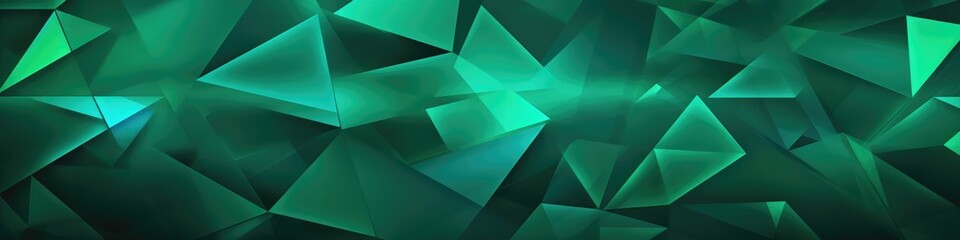 A green abstract background consisting of triangles.