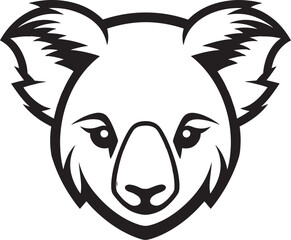 Minimalistic Charm of the Koala Vectorized Emblems Eyes of Sweetness