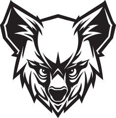 Sleek and Endearing Black Koala Emblem Abstract Koala Cuteness in Monochrome