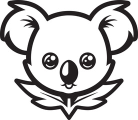 Eyes of the Koala Logo of Delight Silhouette of a Cozy Climber