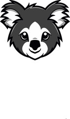 Elegant Tree Dweller in Darkness Logo Design Koalas Cuddle in Simplicity Badge