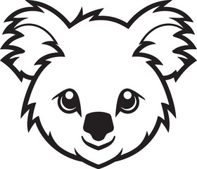 Koalas Cuddle in Simplicity Badge Vectorized Talons and Feathers