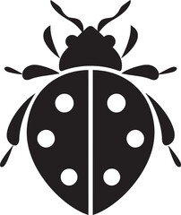 Graceful Bug Spots and Wings Mark Nocturnal Majesty Monochrome Ladybug Profile