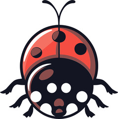 Obraz premium Sleek and Abstract Insect Emblem Elegant Monochrome Bug of the Night