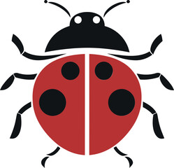 Abstract Elegance of the Tiny Bug Eyes of the Ladybug