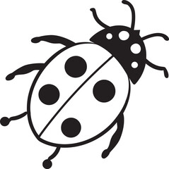 Sleek and Stylish Insect Icon of Delight Abstract Ladybug Grace in Simplicity