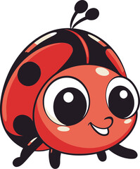 Naklejka premium Abstract Ladybug Grace in Simplicity Vector Elegance Black Ladybug Silhouette