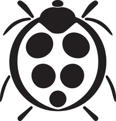 Classic Charm Timeless Ladybug Symbol Artistic Ladybug Graceful Badge in Shadows